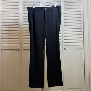 Anthropologie Black Flare Microfiber Bootcut Pants XL
